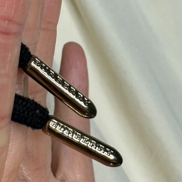 Burberry | Silk Track Pants in Cream with Black Piping US 8 - Picture 4 of 12